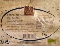 含糖量 Farine de blé tendre T80 bio
