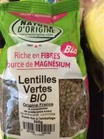 Amount of sugar in Lentilles vertes bio