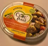 चीनी की मात्रा Olives légumes croquants