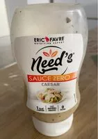 Quantité de sucre dans Need’s sauce zero caesar’
