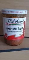 İçindeki şeker miktarı Axoa de Boeuf 750g