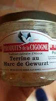 Sucre et nutriments contenus dans Produits de la cigogne