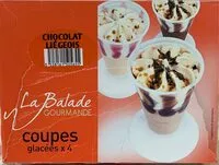 Количество сахара в Coupes glacées chocolat liegeois