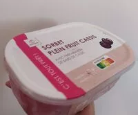 Amount of sugar in Sorbet plein fruit cassis