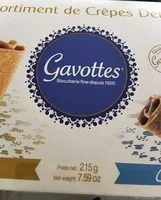 Sucre et nutriments contenus dans Gavotte