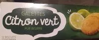 Quantité de sucre dans Galettes citron vert pur beurre