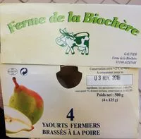 Sucre et nutriments contenus dans Ferme de la biochere