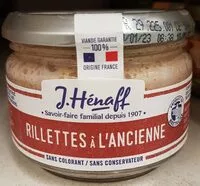 Sucre et nutriments contenus dans J-henaff