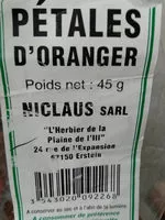 Sucre et nutriments contenus dans Niclaus sarl