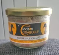 入っている砂糖の量 Rillettes pur canard
