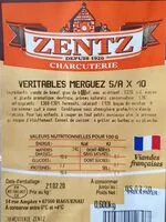 Quantité de sucre dans Merguez