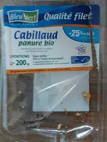 入っている砂糖の量 Pané de cabillaud Panure bio