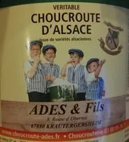 Sucre et nutriments contenus dans Choucroute ades