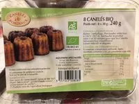 Jumlah gula yang masuk Canelés bio