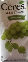 Jumlah gula yang masuk Raisin blanc