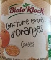 Sokerin määrä sisällä Confiture extra d'orange