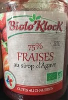 Sokerin määrä sisällä Confiture fraise