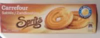Количество сахара в Biscuits sables au beurre, Sprits