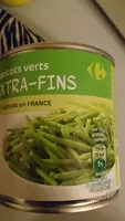 Jumlah gula yang masuk Haricots verts extra fins