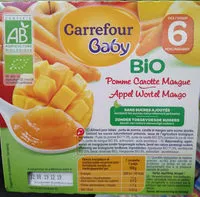Количество сахара в Pomme, Carotte, Mangue