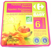 Количество сахара в Pomme, Potiron, Banane