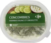 Zuckermenge drin Concombres Au fromage blanc et Ciboulette