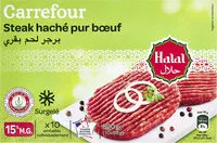 चीनी की मात्रा Steaks hachés Pur Bœuf Halal