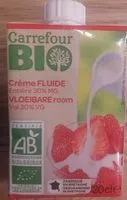 入っている砂糖の量 Crème Fluide Entière (30% MG)