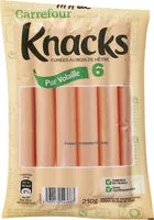 Zuckermenge drin Knacks pur volaille