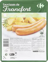 Quantité de sucre dans saucisses de francfort
