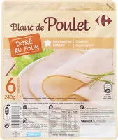 Количество сахара в Blanc de poulet Doré au Four