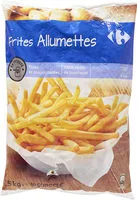 Cantidad de azúcar en Frites Allumettes