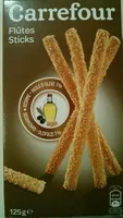Jumlah gula yang masuk Grissini Sésame et Huile d'olive 7%