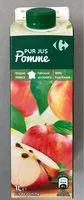चीनी की मात्रा 100% Pur jus de Pomme