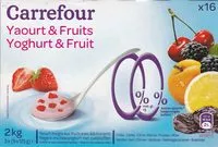 Cantidad de azúcar en Yaourts fruits avec morceaux