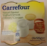 Quantité de sucre dans Yaourt au lait entier - saveur Citron