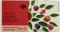 Suhkru kogus sees Thé noir saveur fruits rouges