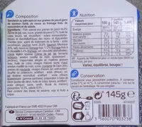 Количество сахара в Bagel Saumon concombre