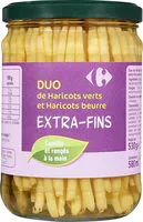 Jumlah gula yang masuk Haricots verts & haricots beurre extra-fins