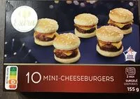 Quantité de sucre dans 10 mini cheeseburgers