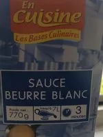 入っている砂糖の量 Sauce beurre blanc
