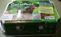 Cantidad de azúcar en 6 Œufs de Poules Élevées en Plein Air