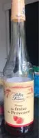Quantité de sucre dans Sirop de fraise de provence