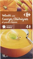 Veloute de courges chataignes et pointe d epices