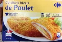 入っている砂糖の量 Cordons Bleus de Poulet