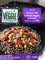 Количество сахара в Quinoa, haricots rouges, poivrons, maïs