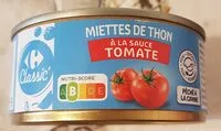 Cantidad de azúcar en Miettes de thon à la sauce tomate