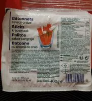 Amount of sugar in Bâtonnets saveur crabe