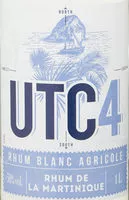 Suhkru kogus sees UTC 4 Rhum Blanc Agricole RHUM DE LA MARTINIQUE Appellation Contrôlée