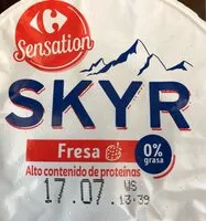 Количество сахара в Skyr Fresa 0%Mg